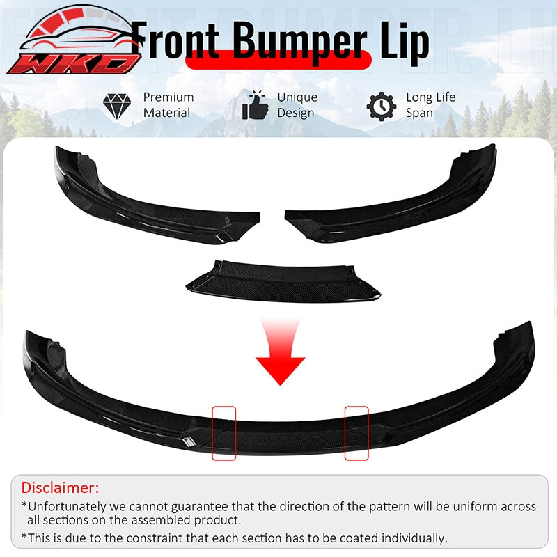Wholesale 10-12 Genesis Coupe KS PP Front Bumper Lip Chin Spoiler Carbon Fiber Print - Wikond Auto