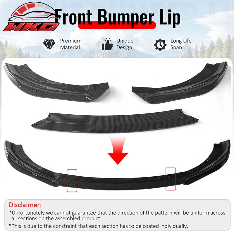 Wholesale 13-16 Genesis Coupe KS PP Front Bumper Lip Chin Spoiler Carbon Fiber Print - Wikond Auto