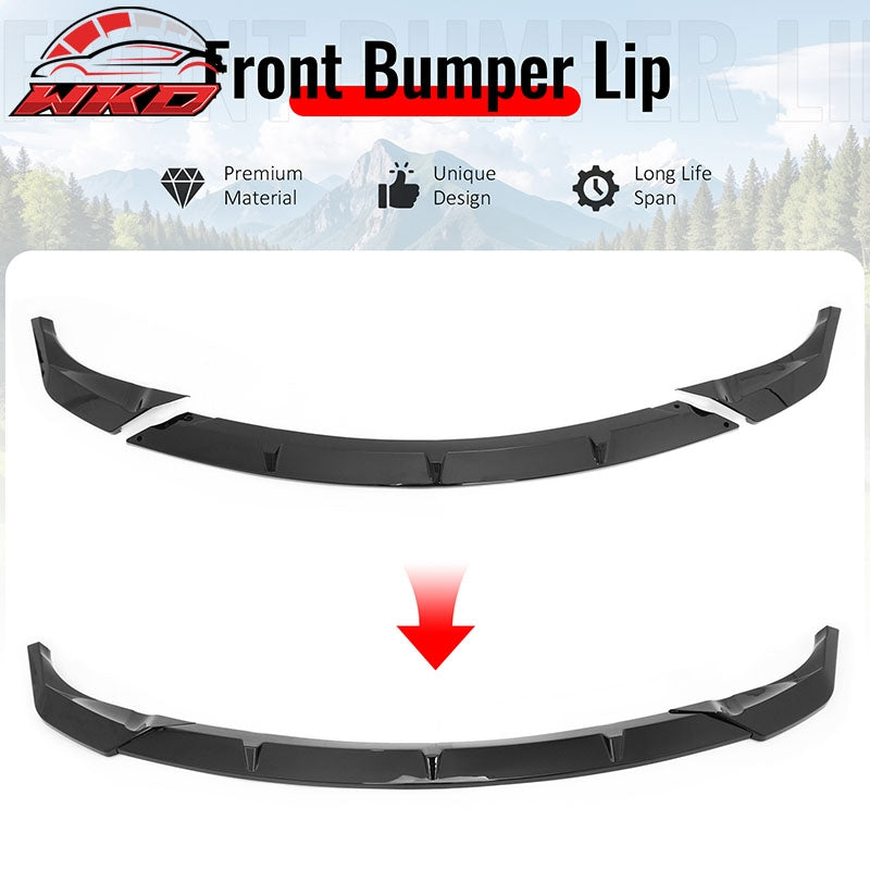 Fits 14-16 Grand Cherokee Base IKON PP Front Bumper Lip Chin Spoiler Gloss Black