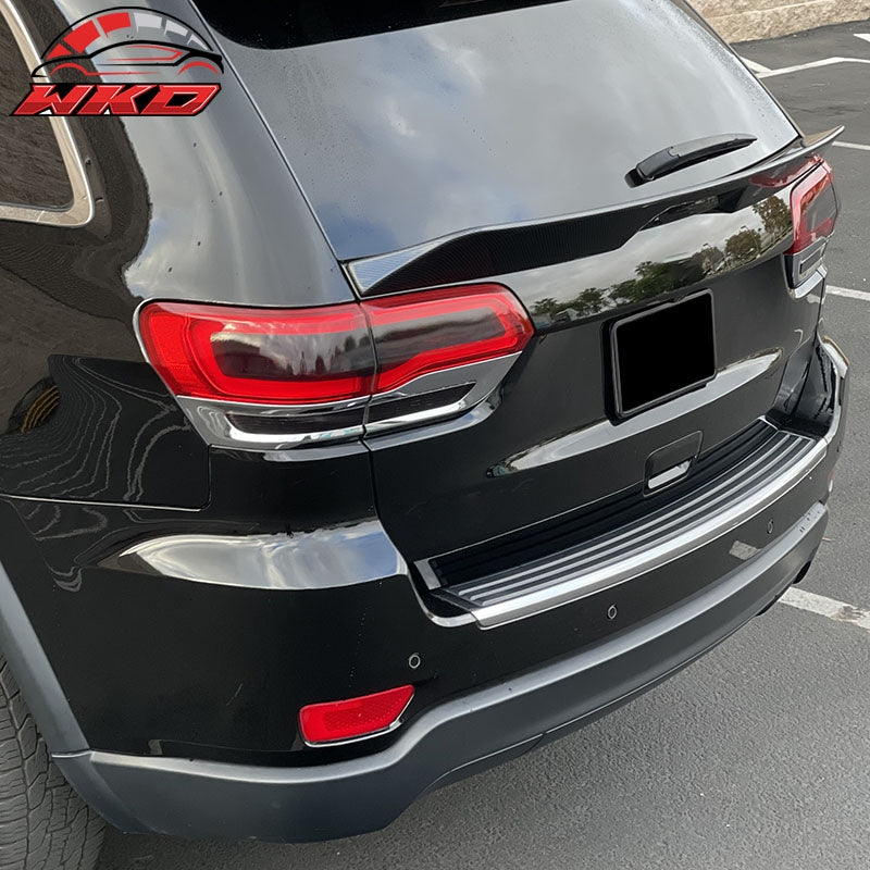 Fits 14-22 Grand Cherokee DuckBill ABS Add-on Trunk Spoiler Carbon Fiber Print