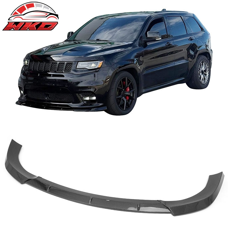 Wholesale For 17-21 Grand Cherokee SRT IKON Front Bumper Lip Spoiler Carbon Fiber Print PP