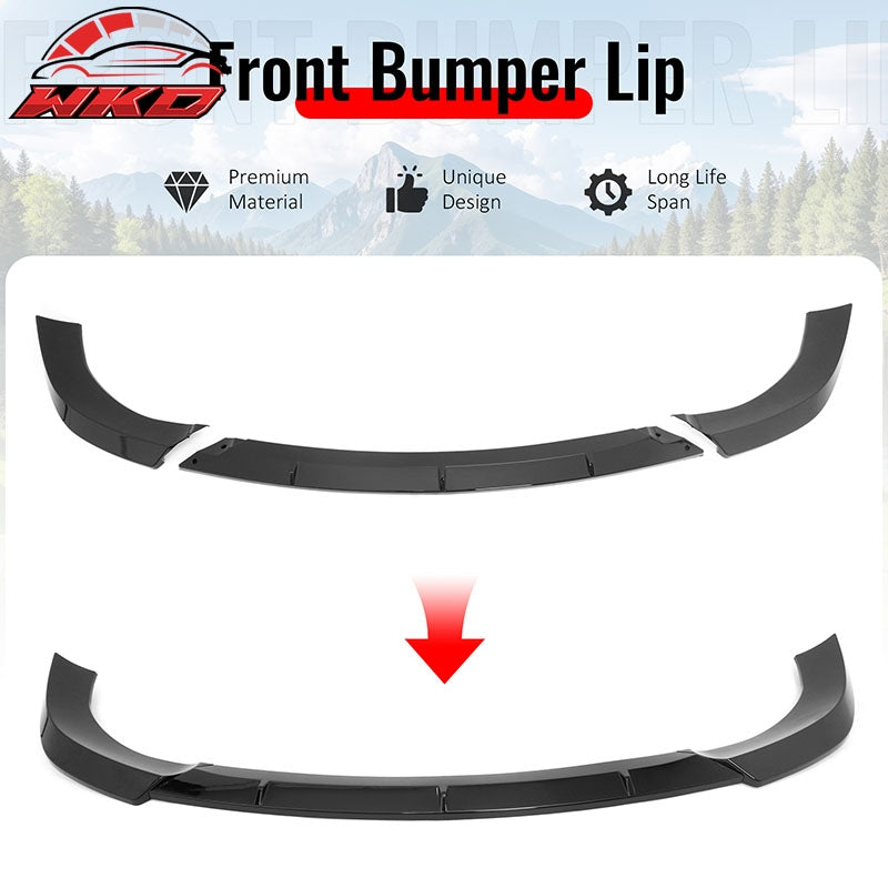 Fits 17-21 Grand Cherokee SRT IKON PP Front Bumper Lip Chin Spoiler Gloss Black