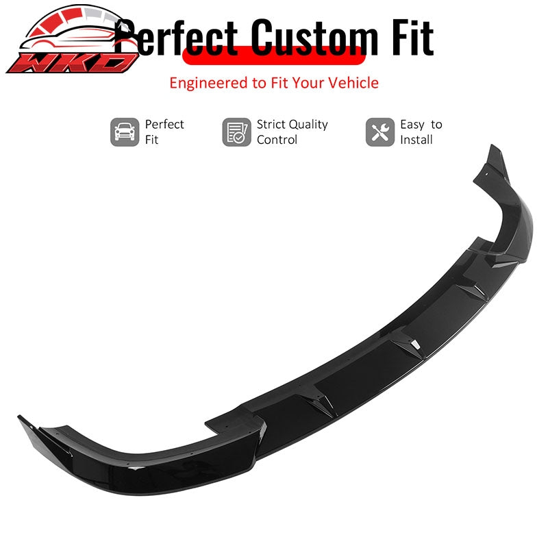 Fits 17-21 Grand Cherokee SRT IKON V2 Front Bumper Lip Chin Spoiler Gloss Black