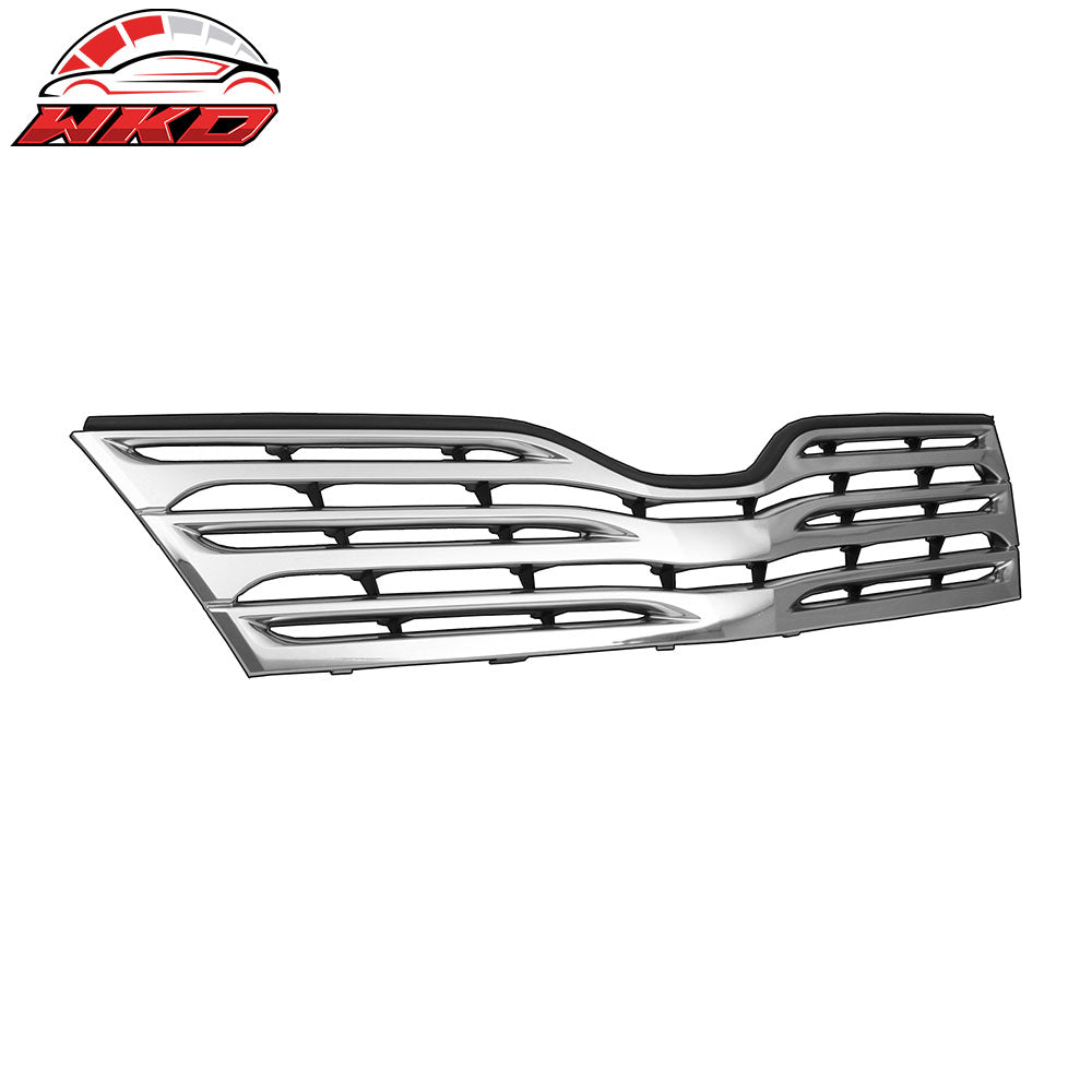 Fits 09-12 Toyota Venza Chrome OE Style Front Bumper Upper Grille Cover - ABS