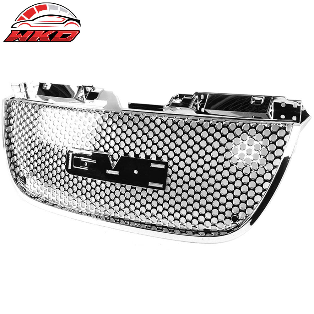 Fits 07-14 GMC Yukon Denali SLE /XL 1500 Denali Round Hole Grille Grill Chrome
