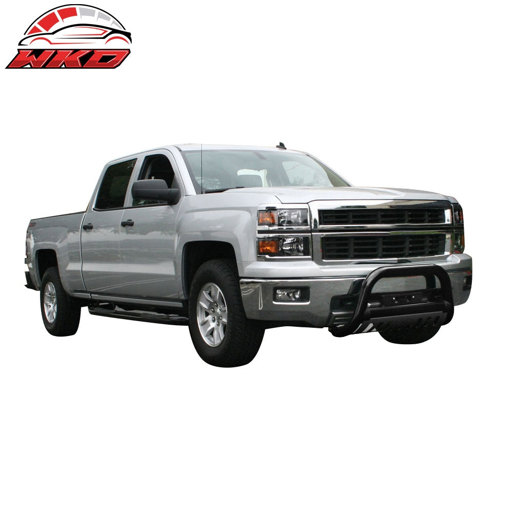Fits 07-14 Silverado Sierra 2500 3500HD Bull Bar Front Bumper Push Grille Guard