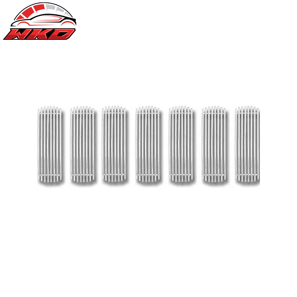 07-09 Jeep Compass Billet Style 7PCS Front Grille Inserts Stainless Steel | Wholesale