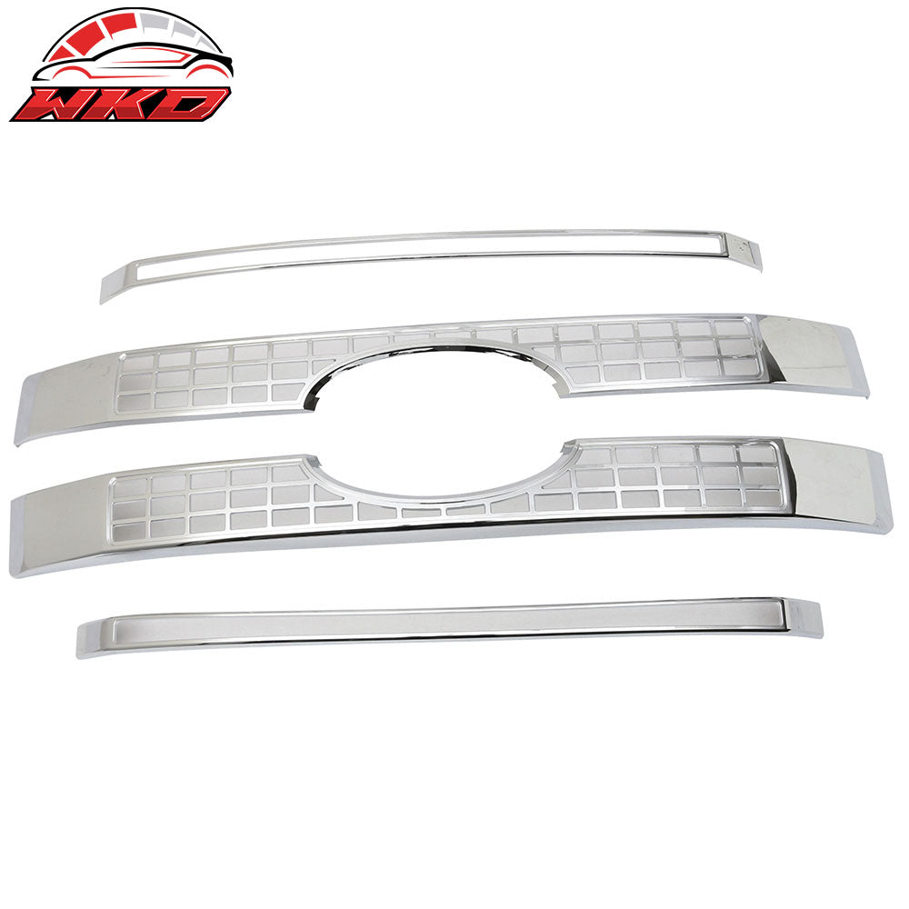 17-19 Ford F250 F350 F450 F550 Superduty Platinum Style Grille 4PC - Chrome | Wholesale