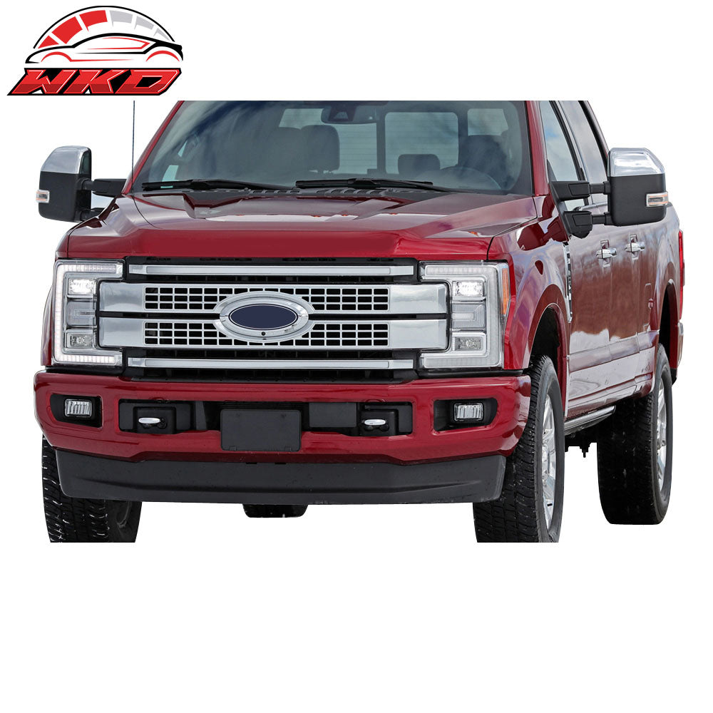 Fits 17-19 Ford F250 F350 F450 F550 Superduty Platinum Style Grille 4PC - Chrome