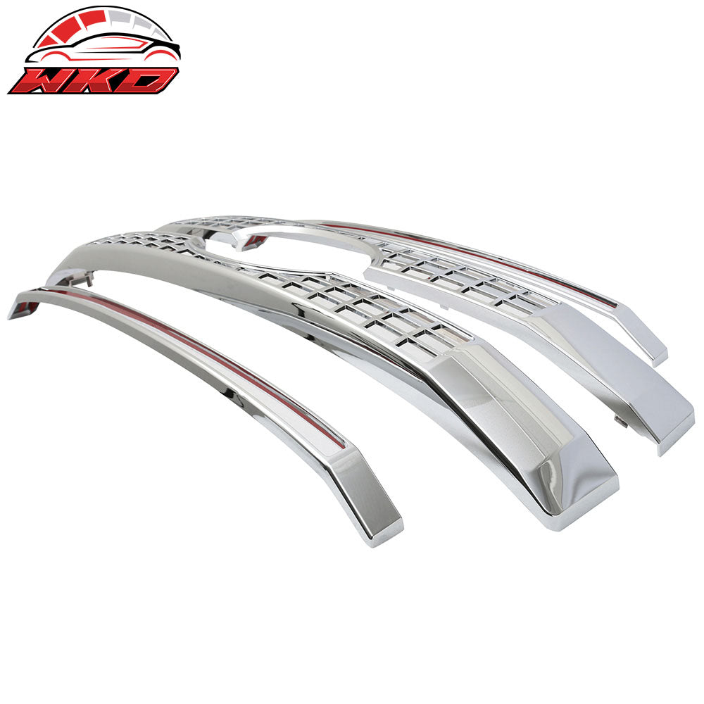 Fits 17-19 Ford F250 F350 F450 F550 Superduty Platinum Style Grille 4PC - Chrome