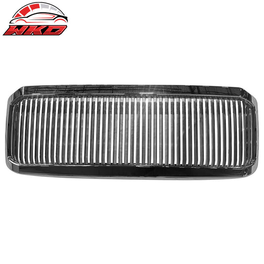 2005-07 Ford F-250 Vertical Style Front Bumper Hood Upper Grille Chrome ABS | Wholesale