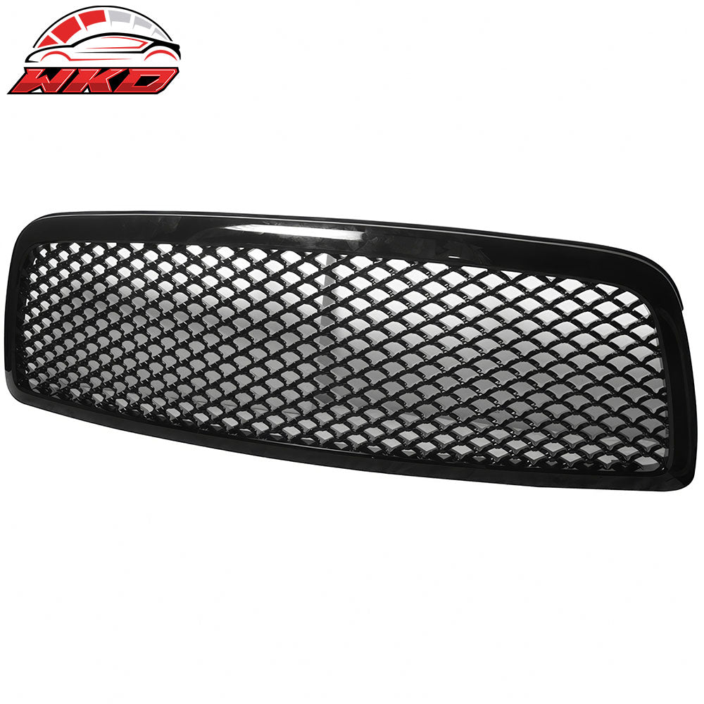 Fits 09-12 Dodge Ram Unpainted ABS Front Bumper Hood Mesh Upper Grill Grille ABS