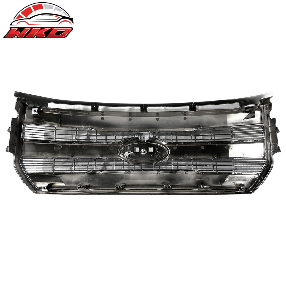 For 15-17 Ford F-150 Lariat King Ranch Bumper Grille Matte Chrome Emblem Recess