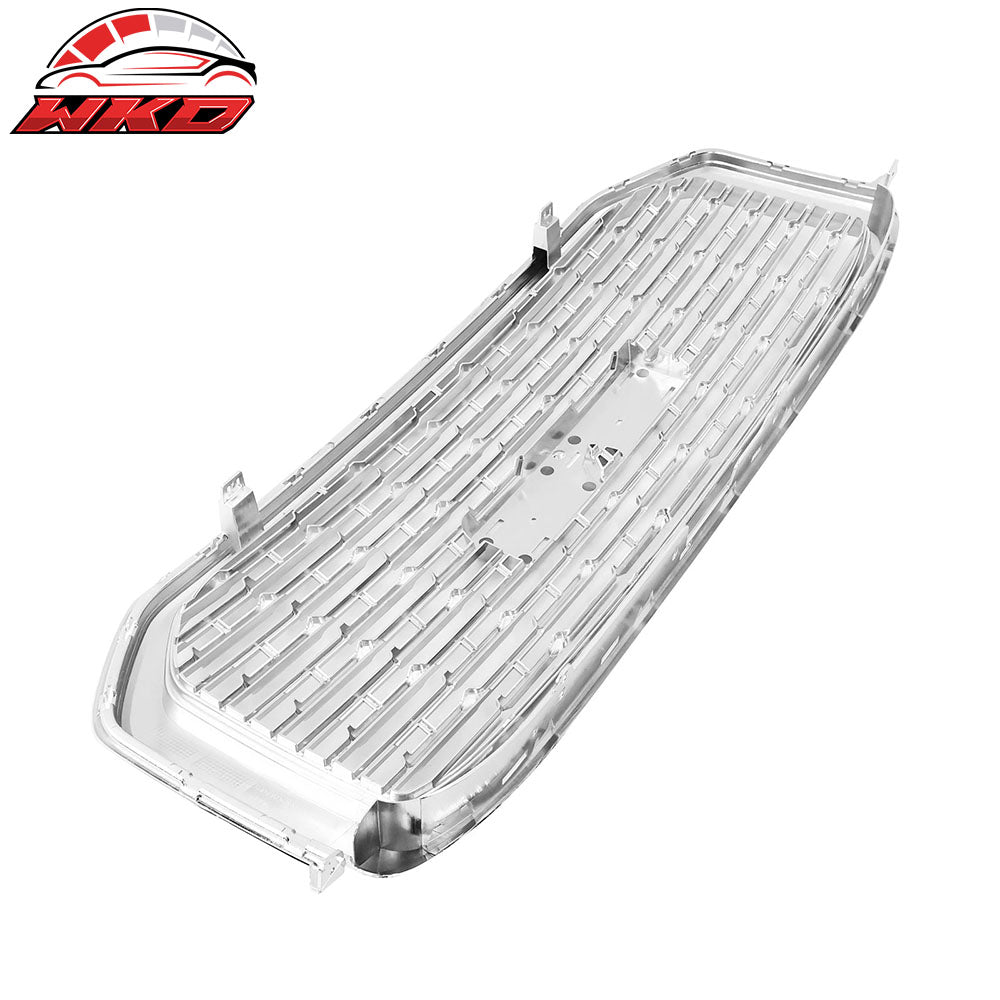 Fits 15-20 GMC Yukon Denali Style Front Bumper Upper Mesh Grille Chrome ABS