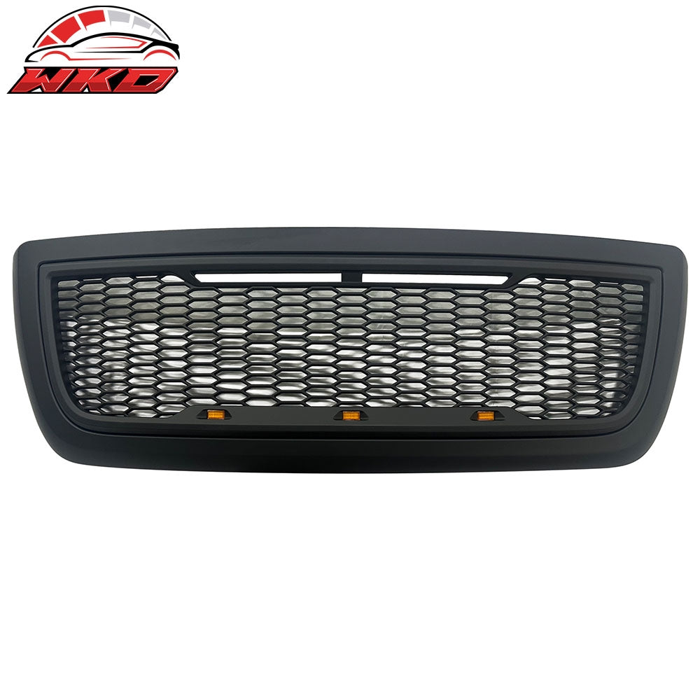 2010-18 Dodge Ram 2500 Raptor Inspired Style Grille Matte Black w/ Amber LED | Wholesale