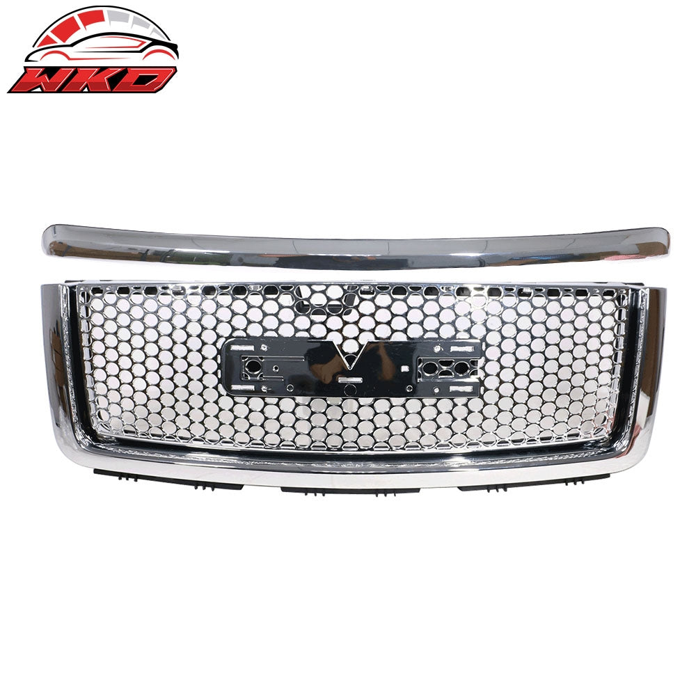 Wholesale 07-13 GMC Sierra 1500 Front Upper Bumper Hood Grille Grill + Molding ABS