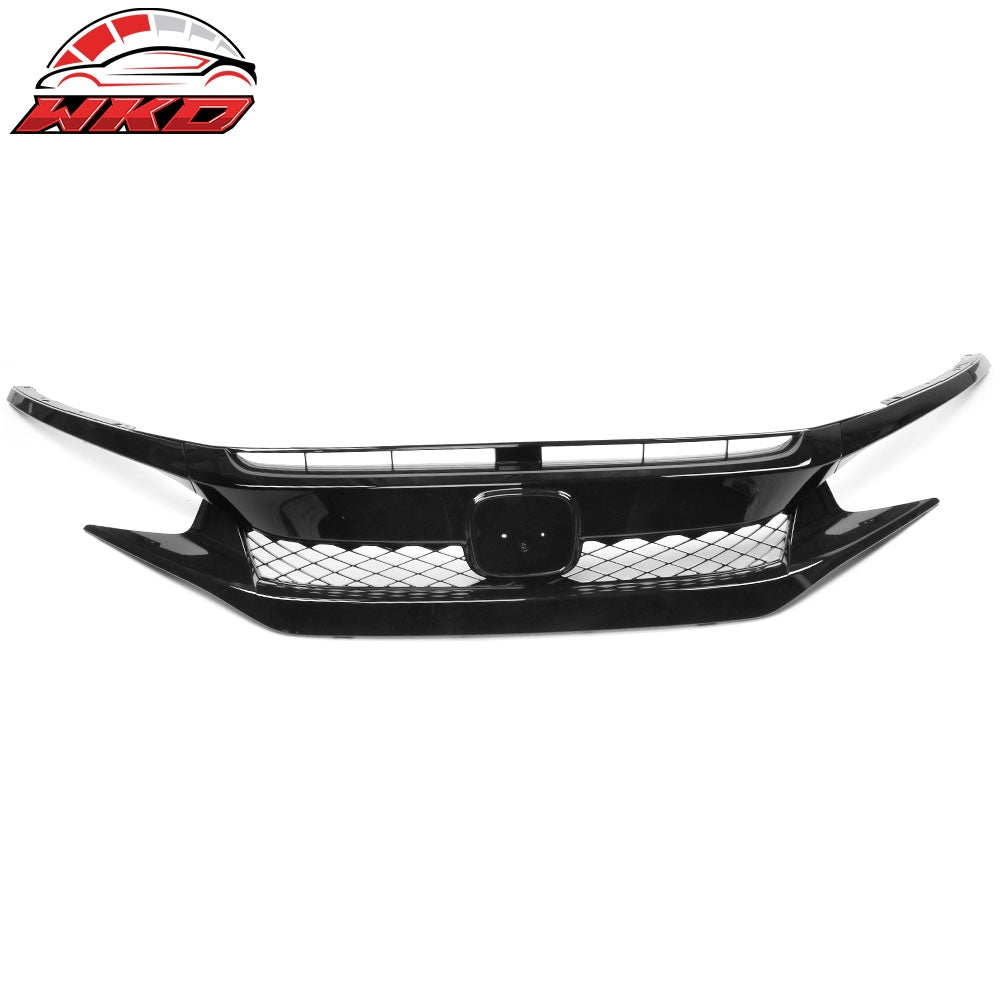 2019-21 Honda Civic T-R Style Gloss Black Front Grille W/ 2PC Eyebrows | Wholesale