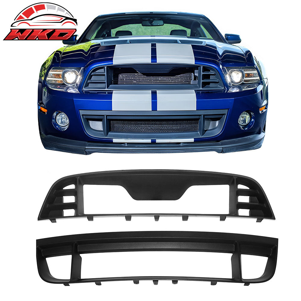 Fits 10-14 Ford Mustang GT500 OE Factory Style Upper Lower Grille Center Grill