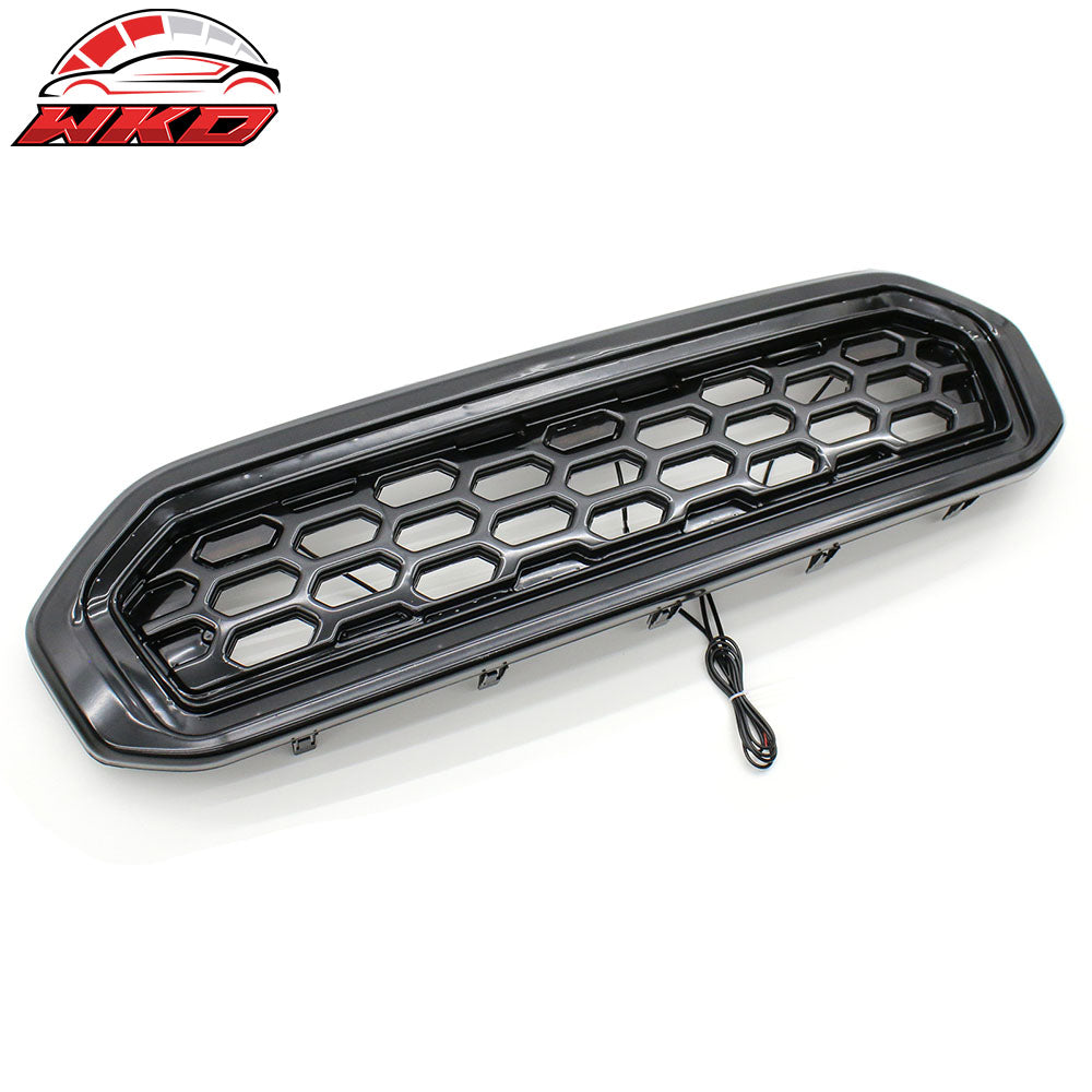 Fits 19-23 Ford Ranger XL/XLT/Lariat Front Upper LED Grille Assembly Smoke Lens