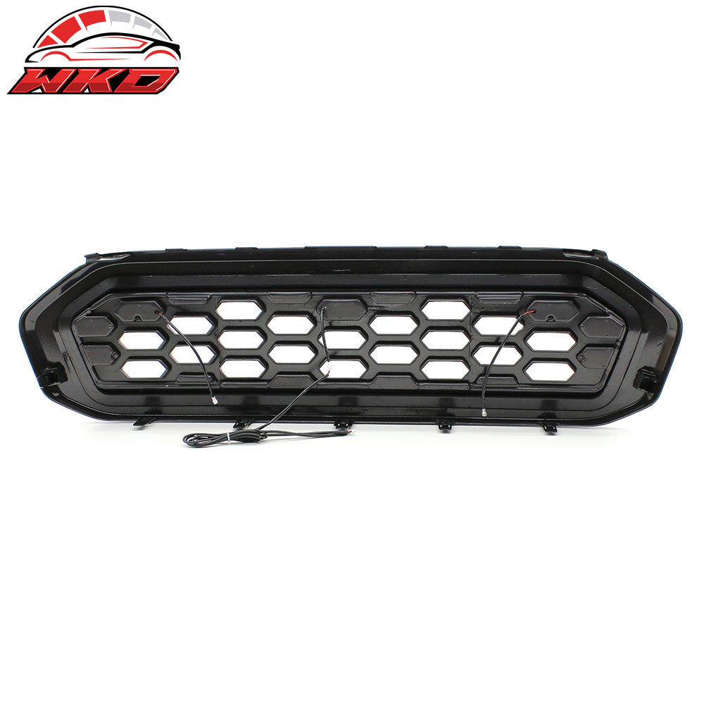 Fits 19-23 Ford Ranger XL/XLT/Lariat Front Upper LED Grille Assembly Smoke Lens