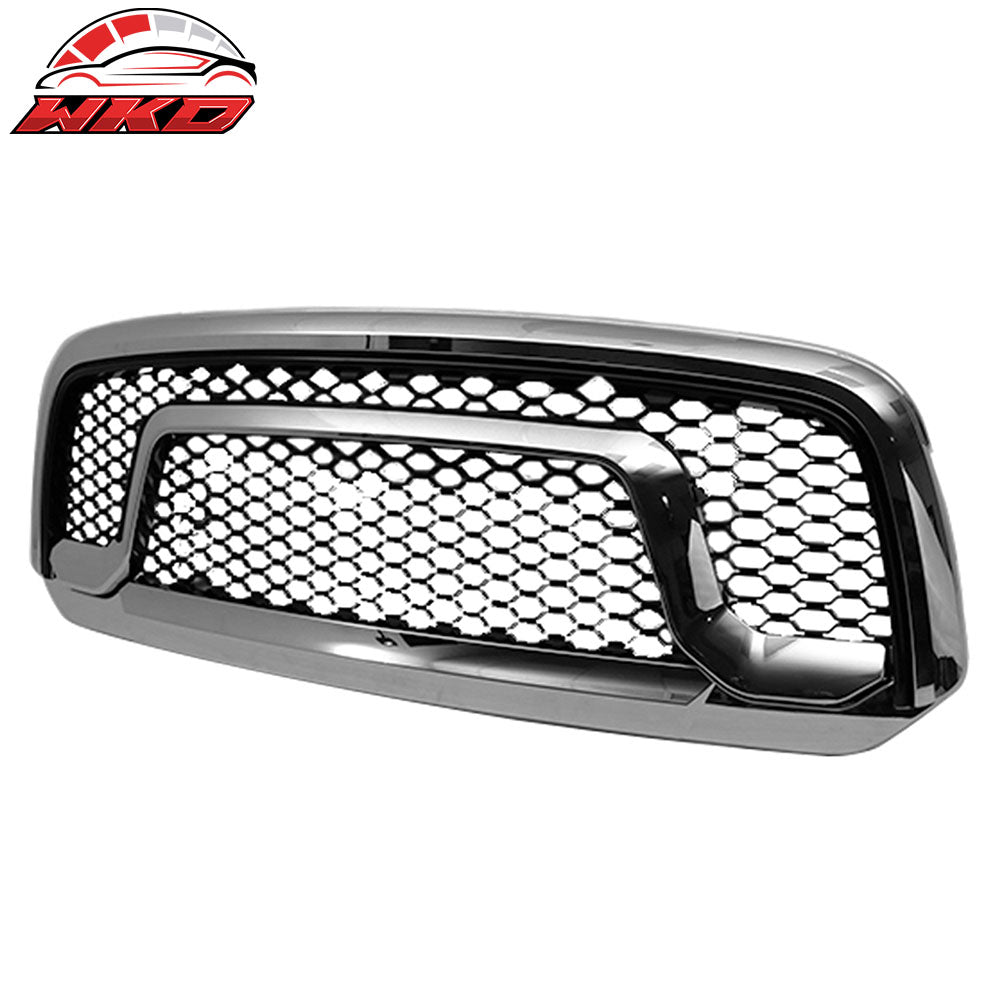 Fits 13-24 Dodge Ram 1500 & Classic Rebel Style Front Upper Grille Chrome ABS