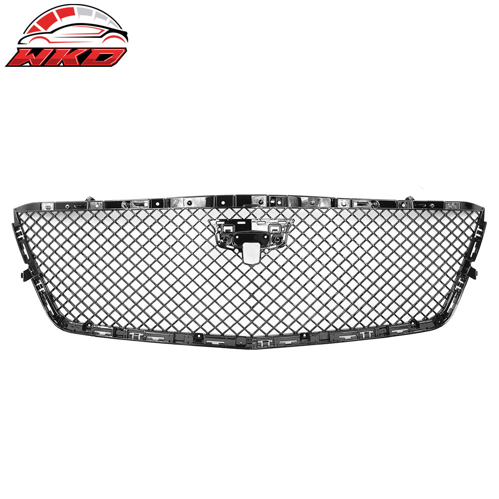 19-20 Cadillac CT6 V Style Front Bumper Hood Grill Grille ABS Gloss Black | Wholesale