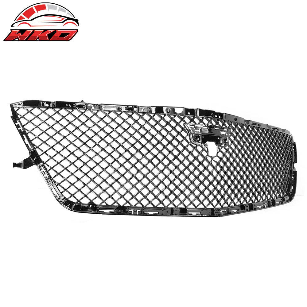 Fits 19-20 Cadillac CT6 V Style Front Bumper Hood Grill Grille ABS Gloss Black