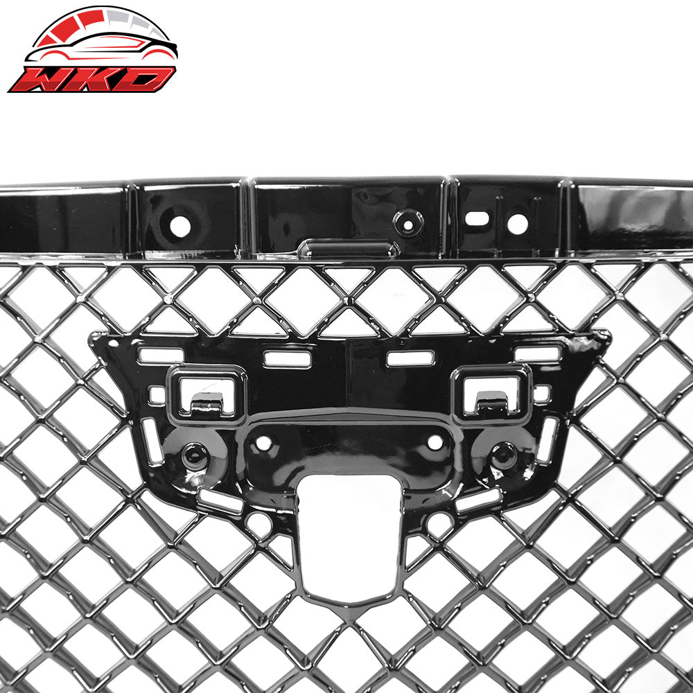 Fits 19-20 Cadillac CT6 V Style Front Bumper Hood Grill Grille ABS Gloss Black