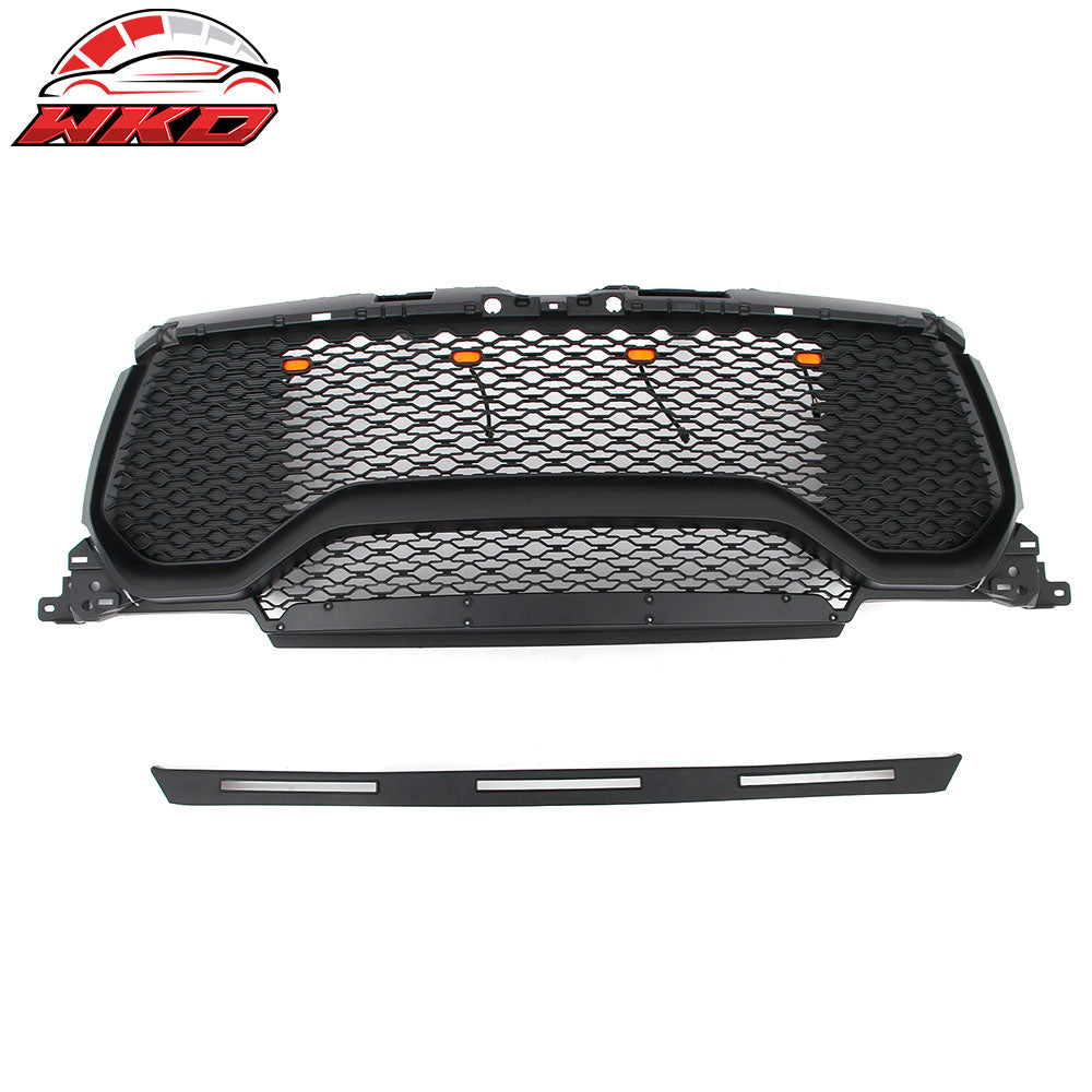 Fits 19-24 Ram 1500 Bighorn Rebel HFE Laramie TRX Style Front Grille Matte Black