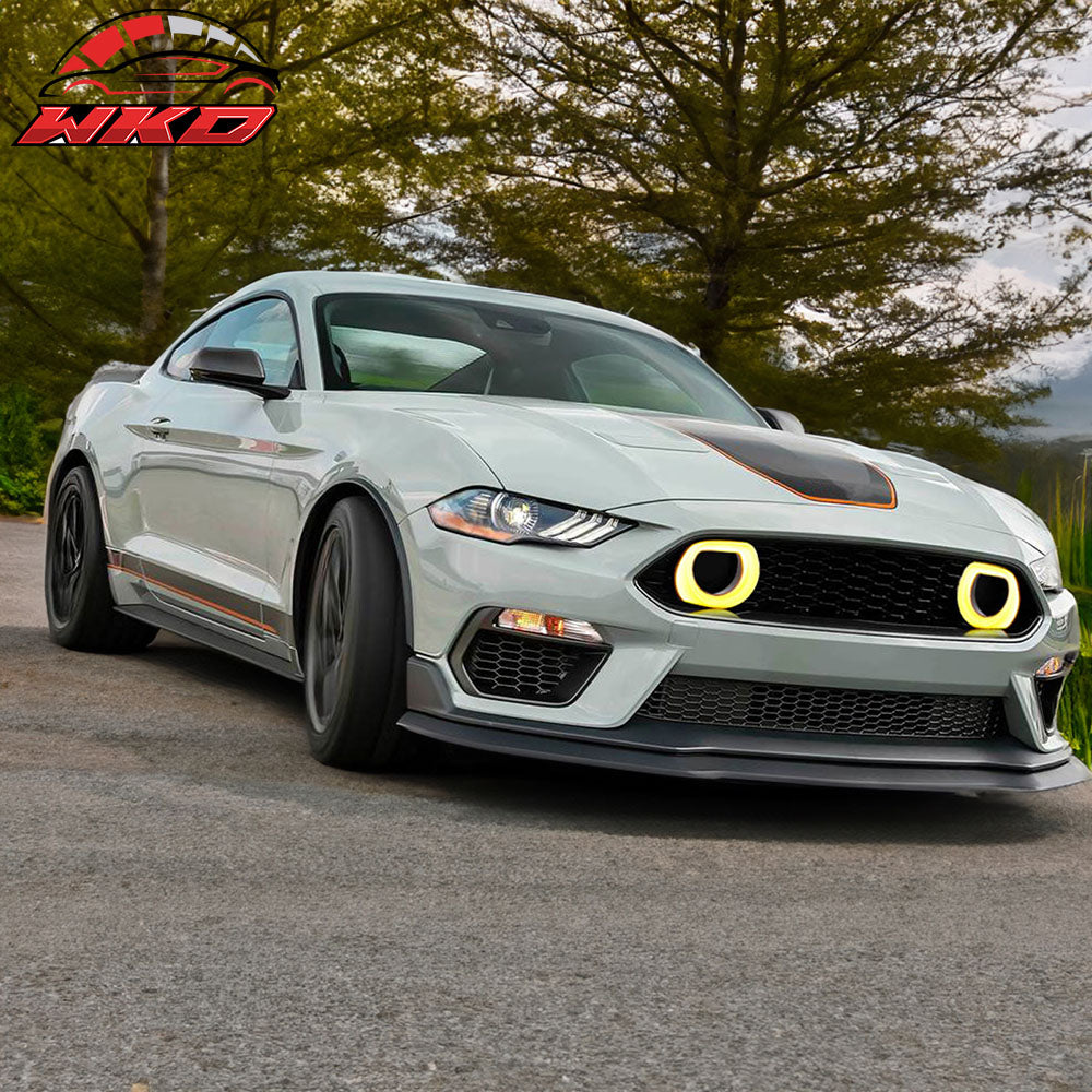 Wholesale 21-23 Ford Mustang Mach 1 ABS Front Upper Mesh Grille W/ DRL LED Signal Lamp