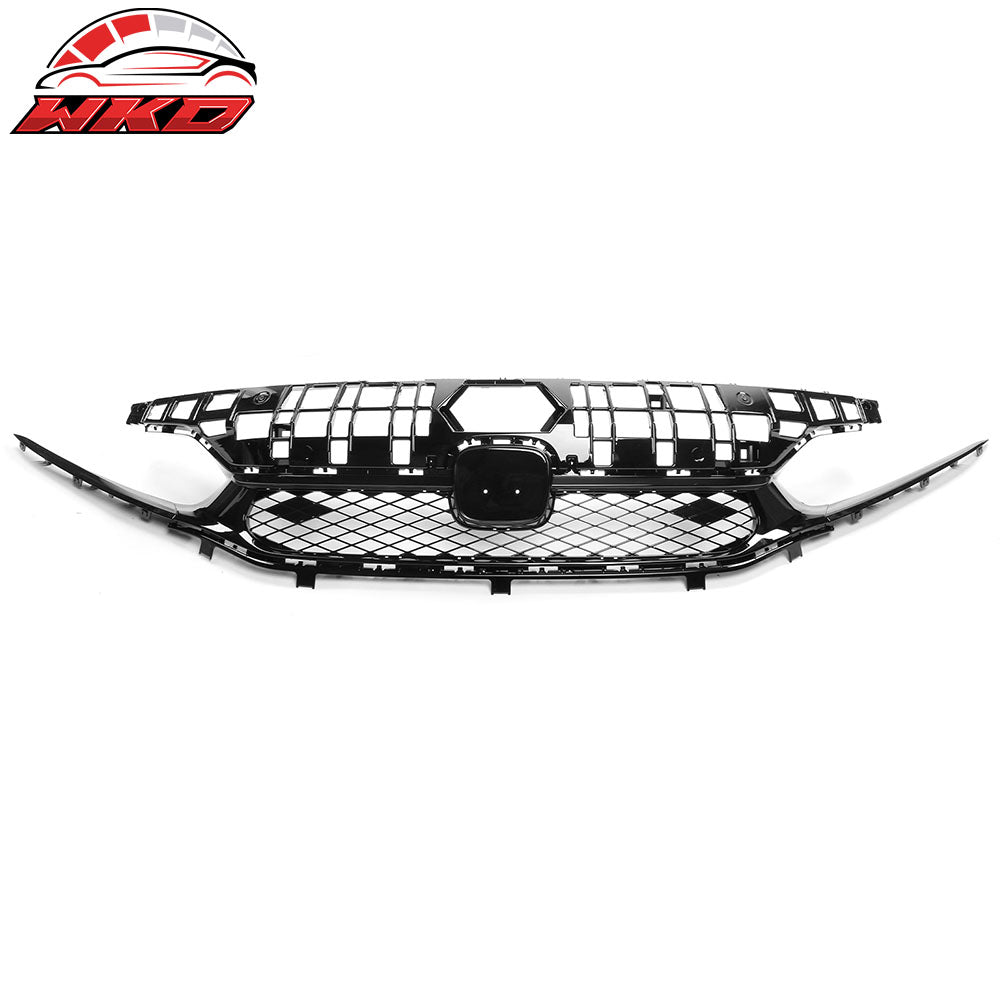 Wholesale 22-24 Honda Civic Base Sedan Rock Style Front Upper Grille Gloss Black ABS