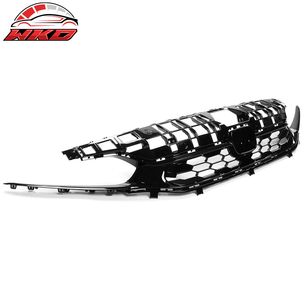 Fits 22-24 Honda Civic Sedan Gloss Black Si Style Upper Mesh Grille Grill ABS