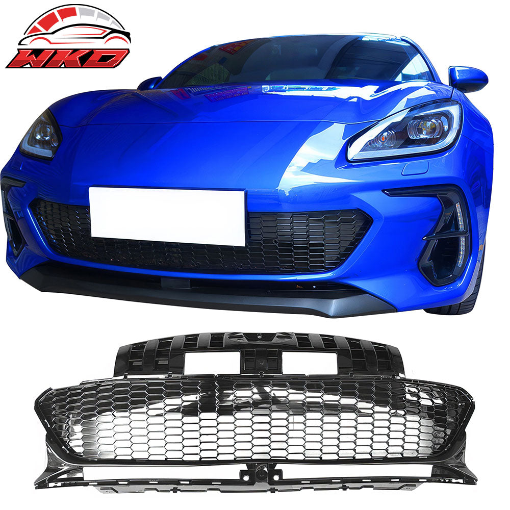 For 22-25 Subaru BRZ ZD8 GR Honeycomb Style Gloss Black Front Bumper Hood Grille