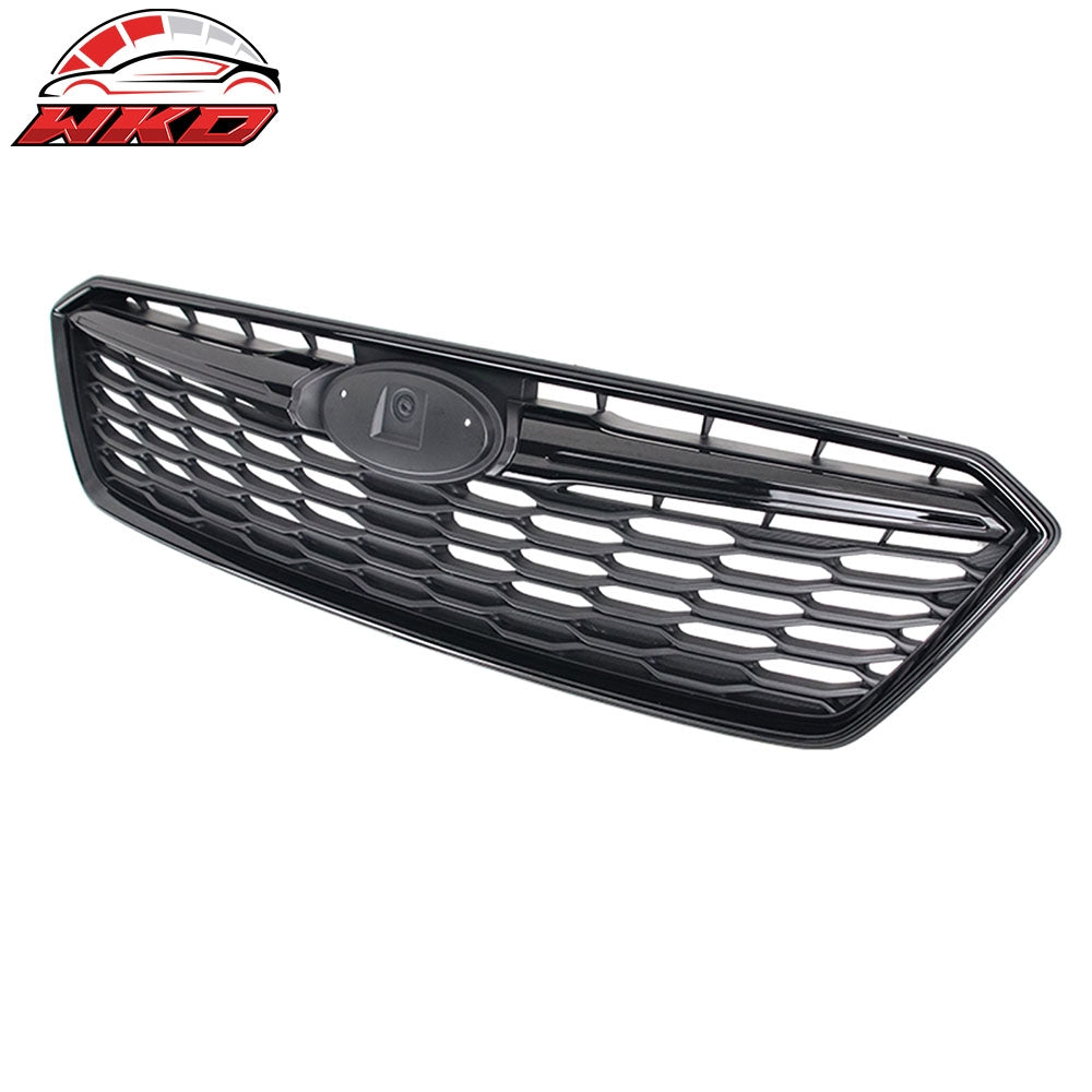 Fits 17-19 Subaru Impreza OE Style Front Bumper Upper Grille ABS Gloss Black