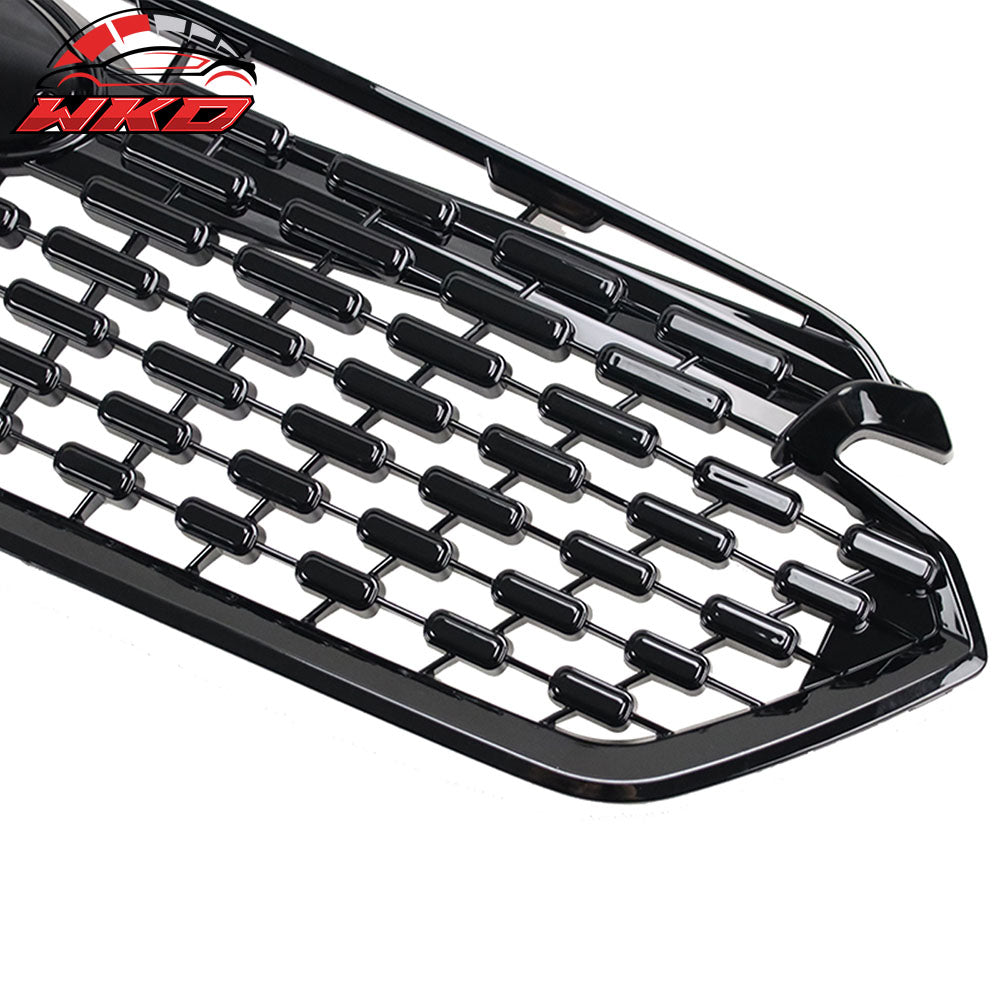 Fits 24-25 Subaru Impreza Sport Style Front Bumper Upper Grille Gloss Black ABS