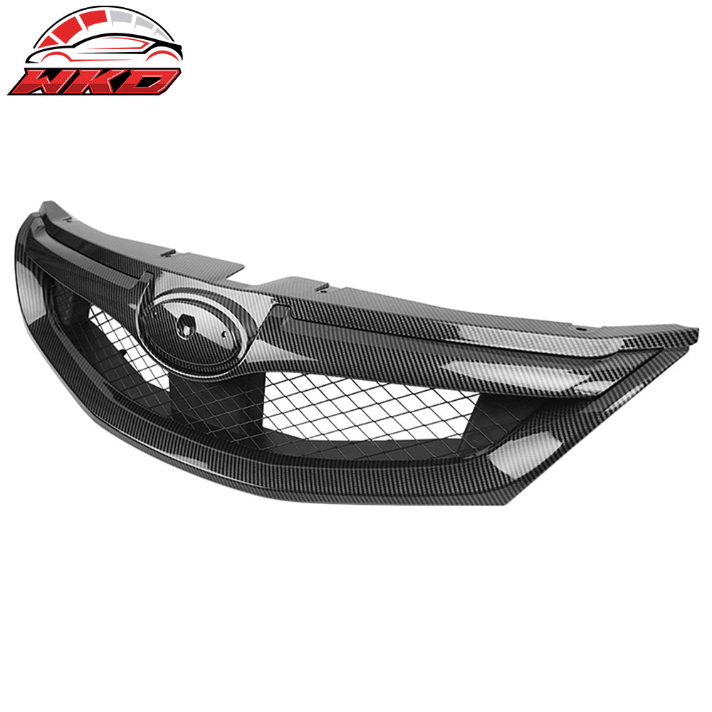 Fits 08-10 Subaru Impreza WRX Hatchback OE Style Front Grille Carbon Fiber Print