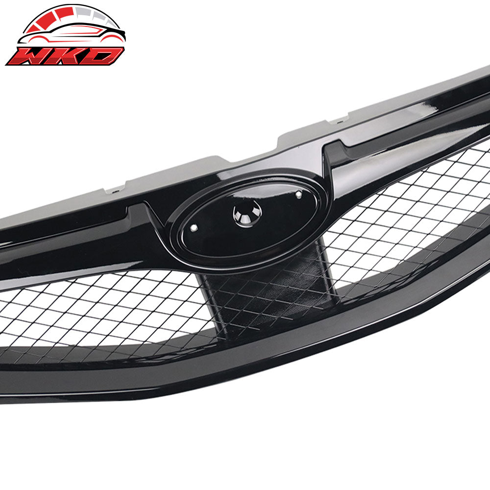 Fits 08-10 Subaru Impreza WRX Hatchback OE Style Front Bumper Grille Gloss Black
