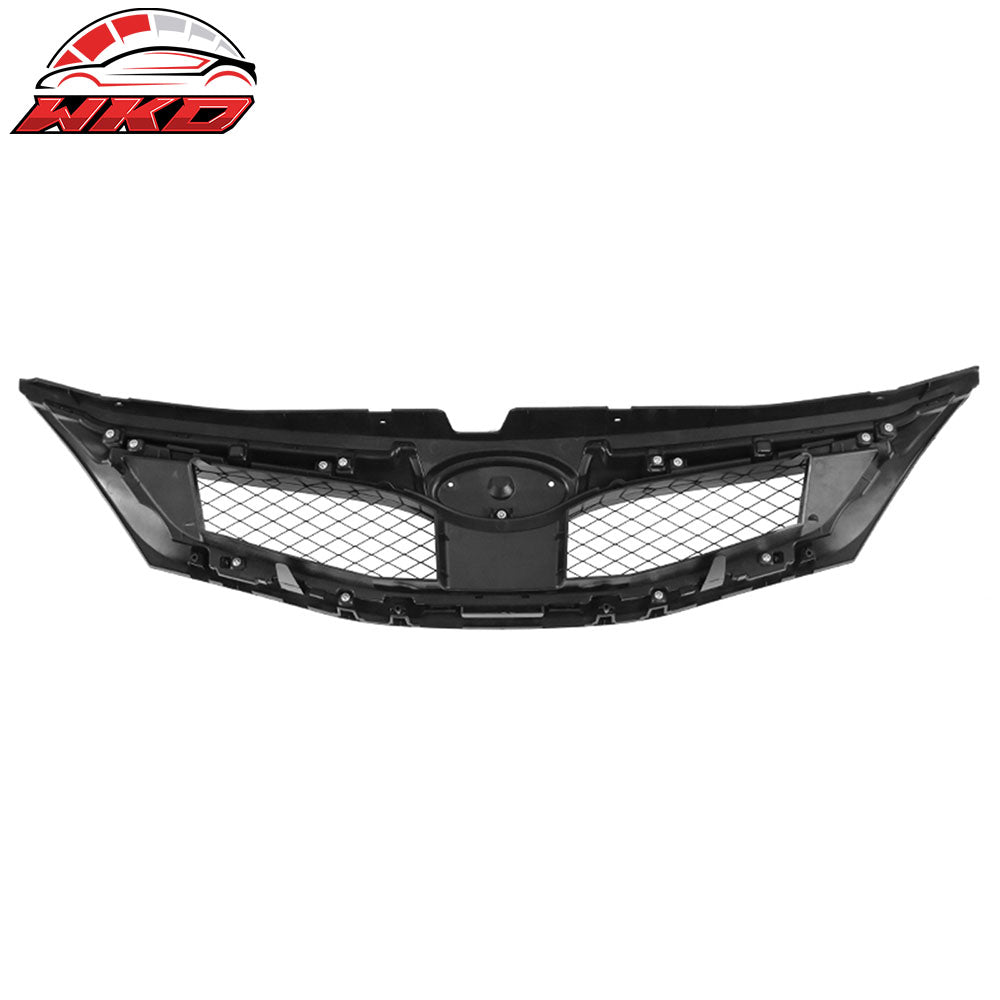 Fits 08-10 Subaru Impreza WRX Hatchback OE Front Grille Matte Black W/ Silver