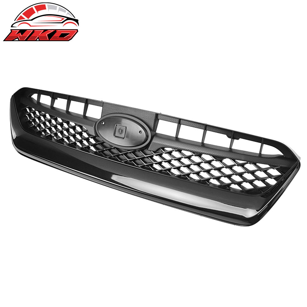 Fits 15-17 Subaru WRX STI 4DR OE Style Front Bumper Upper Grille Gloss Black ABS