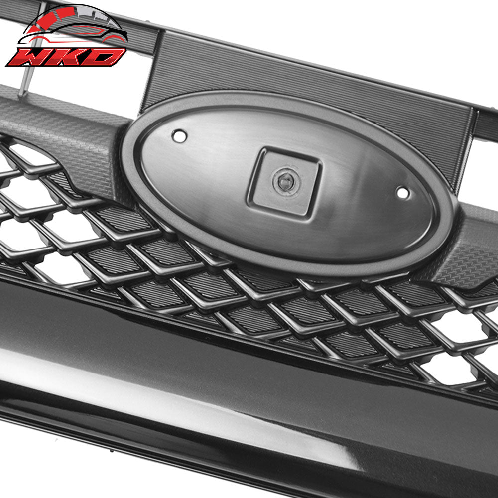 Fits 15-17 Subaru WRX STI 4DR OE Style Front Bumper Upper Grille Gloss Black ABS