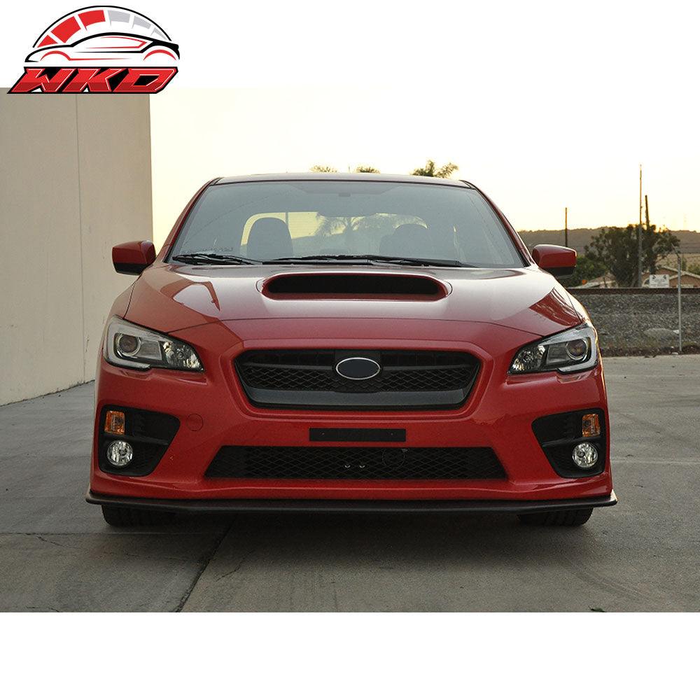 Fits 15-17 Subaru WRX STI 4DR OE Style Front Bumper Upper Grille Gloss Black ABS