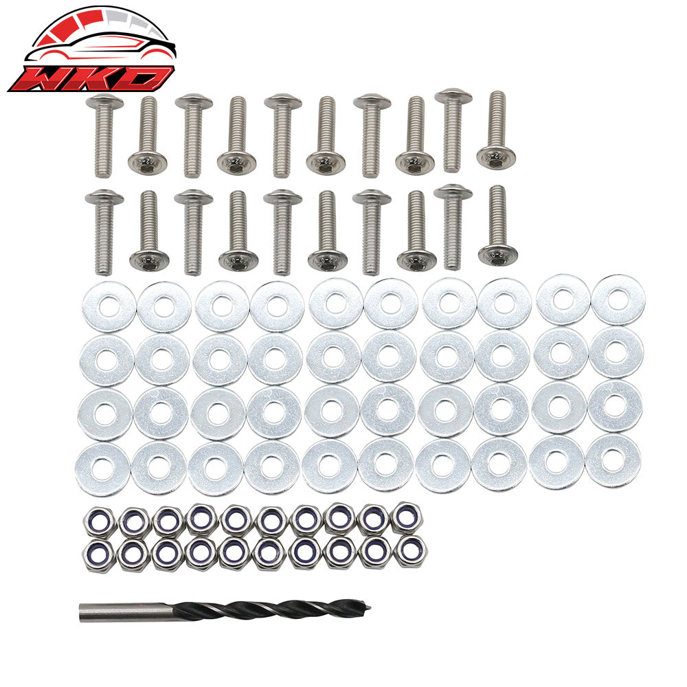 Front Splitter Lip Side Skirt Extension Hardware Kit M6 Bolts Nuts Washers Drill | Wholesale