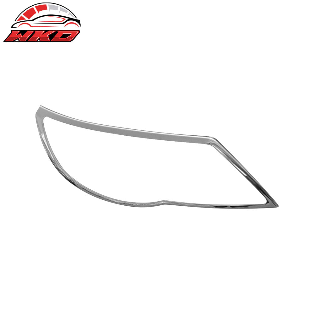 Fits 09-11 VW Tiguan Chrome Head Light Bezel Frame Left Right Covers 2PCS ABS