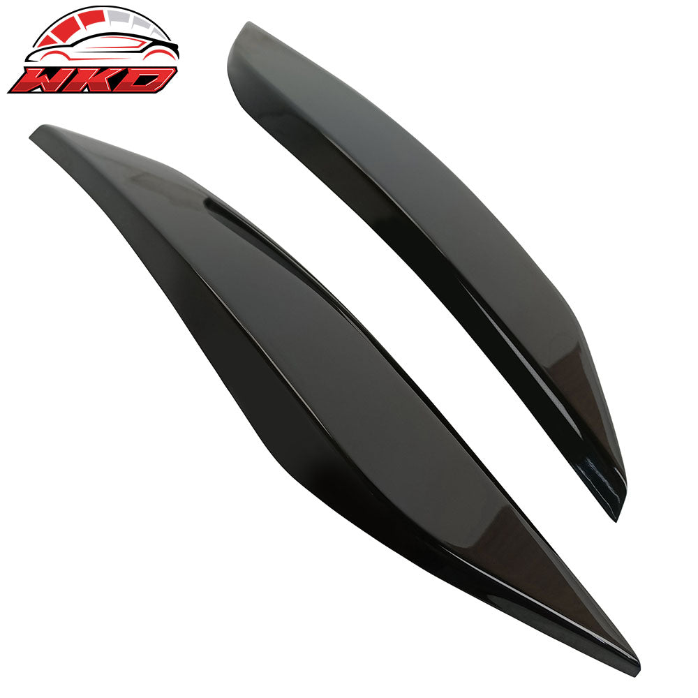 Fits 03-09 Nissan 350Z Headlight Eyelids Eyebrow ABS Painted #KH3 Black Obsidian