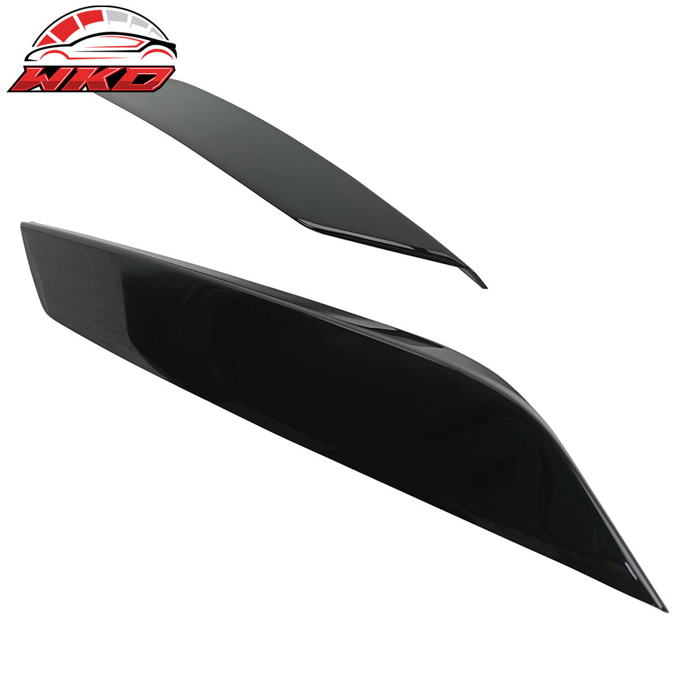 Fits 03-09 Nissan 350Z Headlight Eyelids Eyebrow ABS Painted #KH3 Black Obsidian
