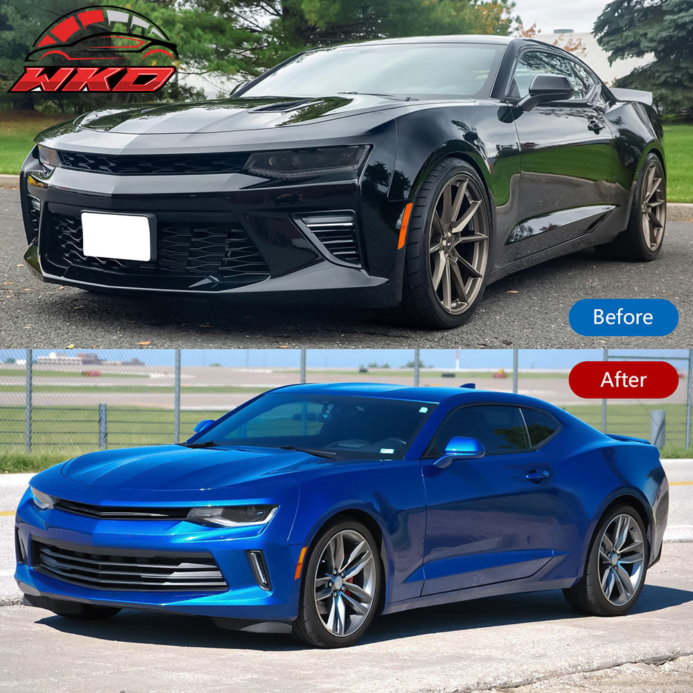 Fits 16-18 Chevy Camaro Projector LED Headlights Front Lights Clear Lens Pair