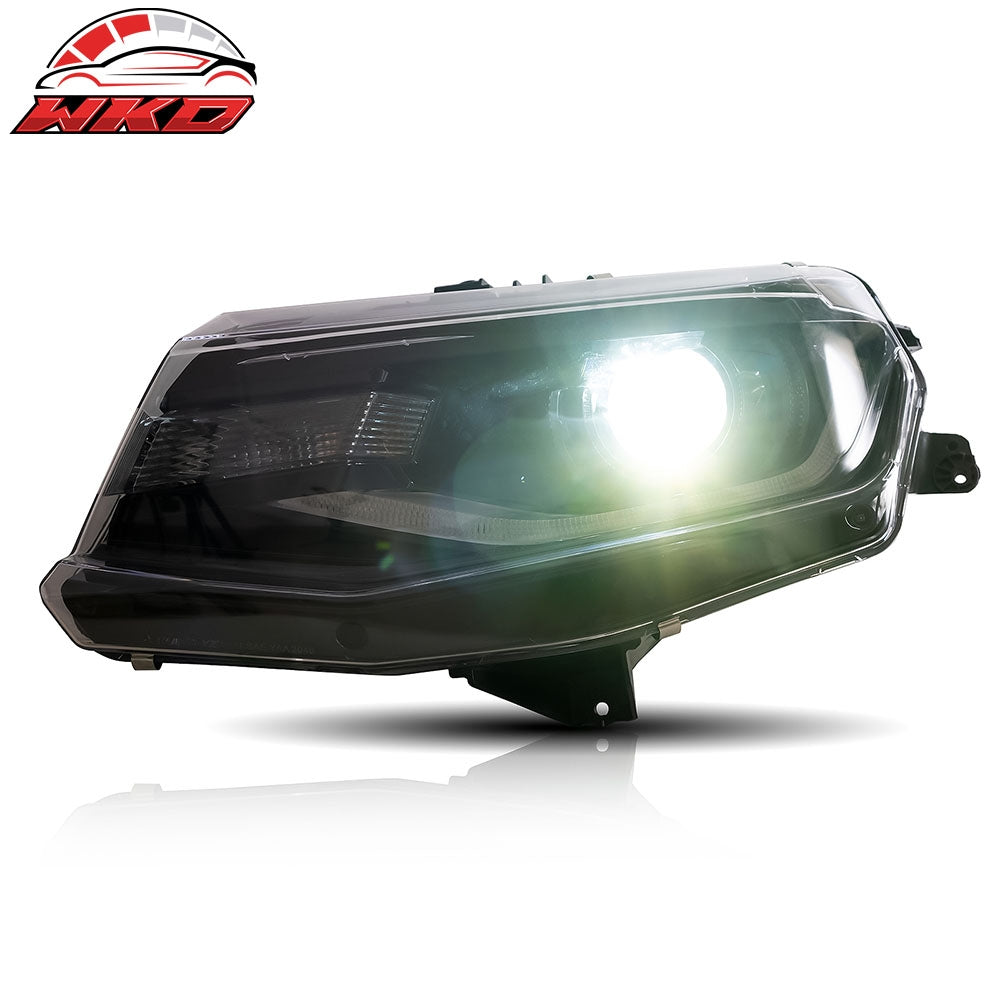 Fits 16-18 Chevy Camaro Projector LED Headlights Front Lights Clear Lens Pair