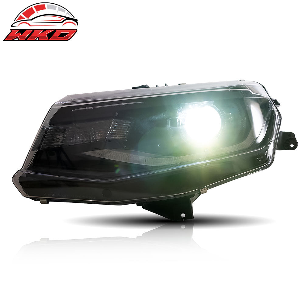 Fits 16-18 Chevy Camaro Projector LED Headlights Front Lights Clear Lens Pair