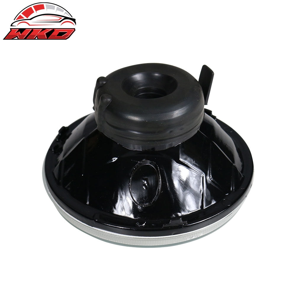 Universal 2PCS 5 Inch Round Headlights Conversion Head Lamps W/Clear Lens