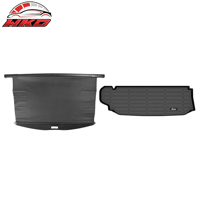 Wholesale 20-26 Highlander TPE Trunk Mat Cargo Pad + Carbon Fiber Texture Cargo Cover